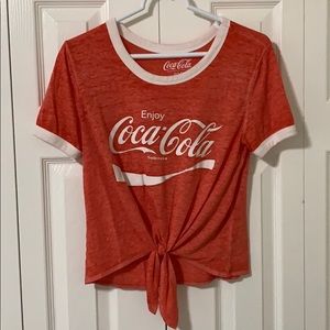 Coca Cola womens S tie up tshirt
